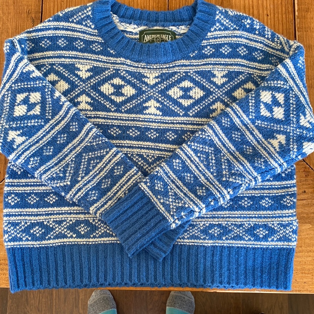 American Eagle fair isle vintage 90s sweater